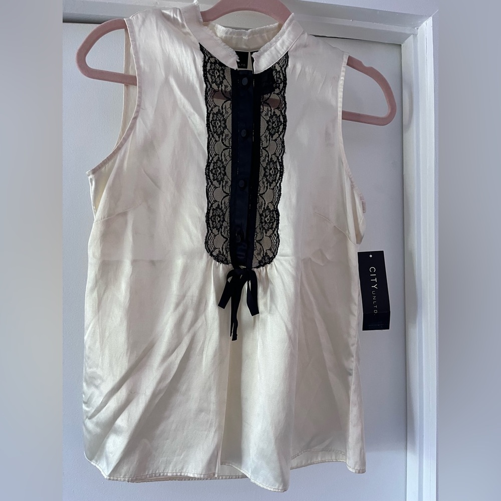 CITYUNLTD. Silk Lace Cami size 4 NWT